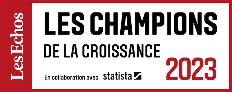 Logo des Champions de la Croissance 2023 par le magazine Les Échos