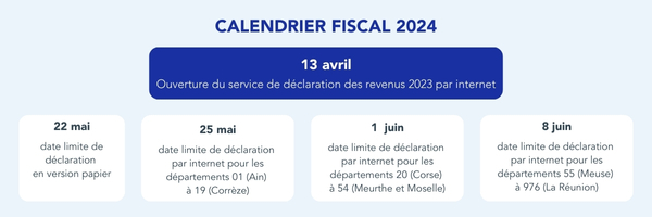 Calendrier fiscal 2024 des particuliers