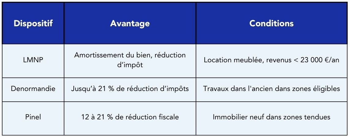 Dispositifs et réduction d'impôt disponible sur les programmes à Annecy